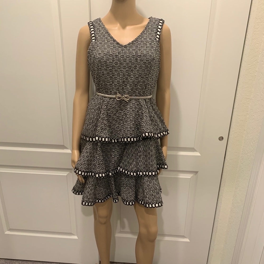 Beautiful ruffle tweed dress